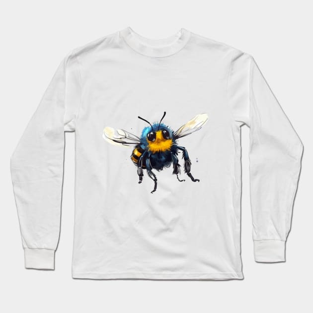 Cute Bumble Bee Ready For Spring Time Long Sleeve T-Shirt by mw1designsart